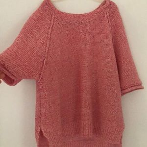 Ellen Tracy Pink Short Sleeve Sweater